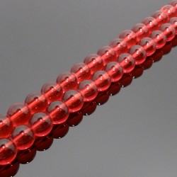 Tlačené korálky 8mm červená