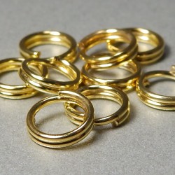 Krúžky 6mm zlaté dvojité